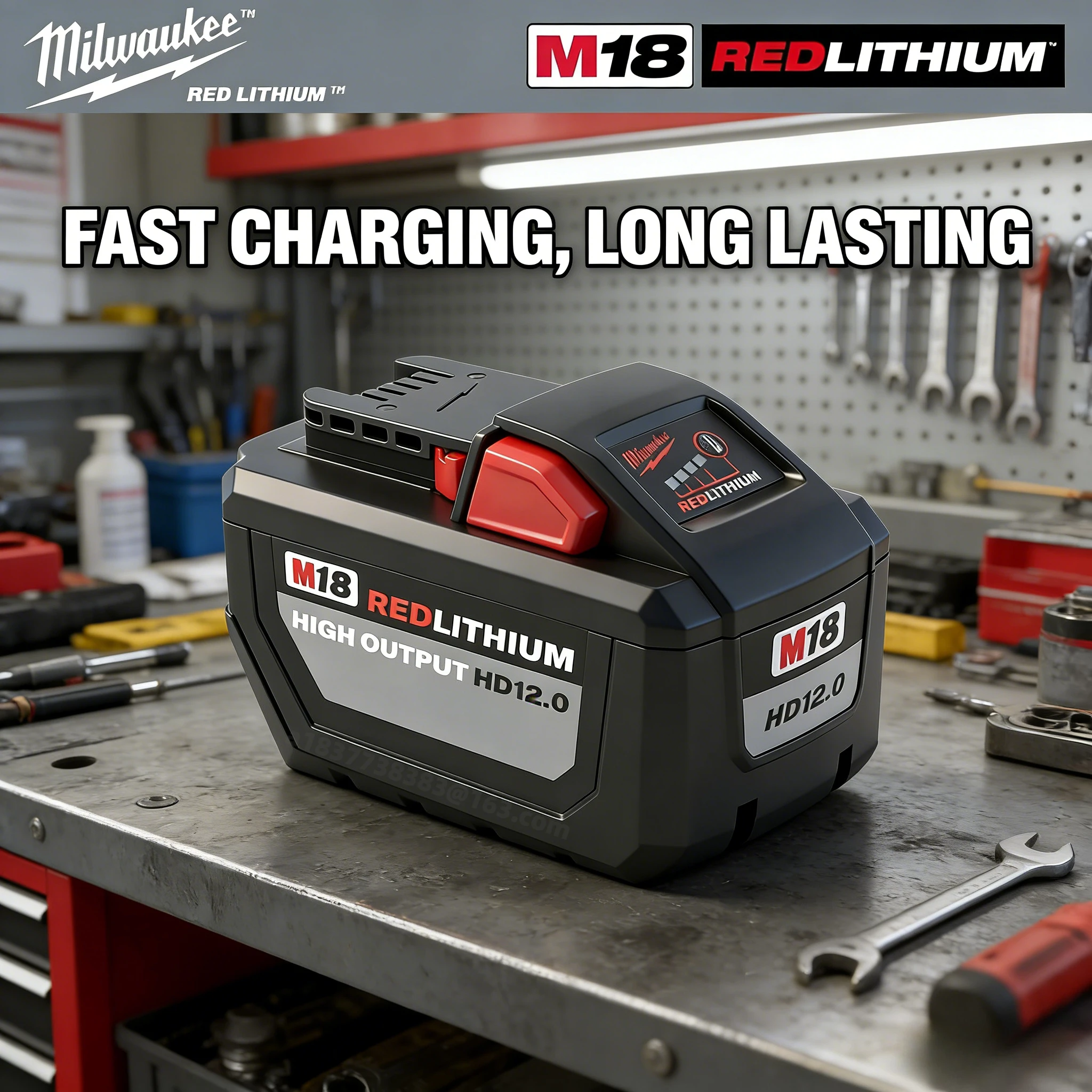 

100% Milwaukee M18 12Ah 21700 18V 8Ah Lithium Ion Battery For 48-11-1860 Durable Power Source for Heavy-Duty Tools