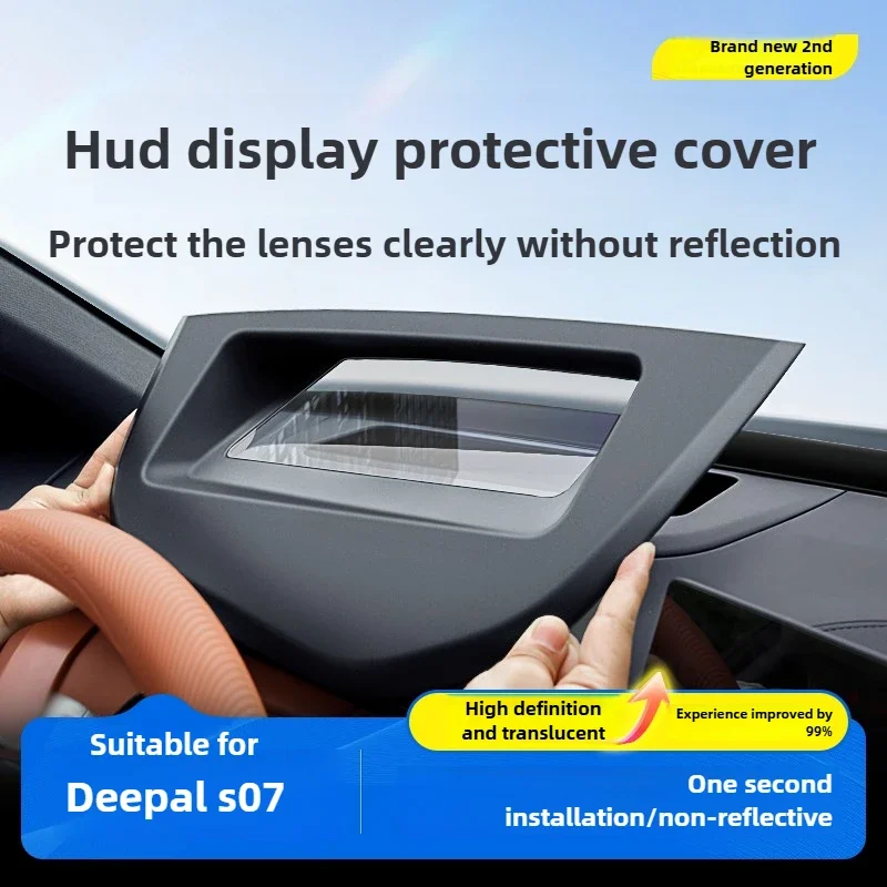 For Changan Deepal S07 S7 Car Head-up Display Protective Cover HD Glass Hud Display Reflective Screen Frame Decoration Cover