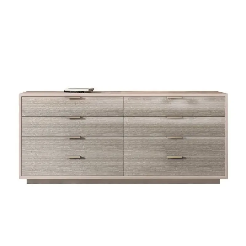 bedroom storage cabinet, modern simple solid wood dining side cabinet, locker, rock slab eight bucket cabinet