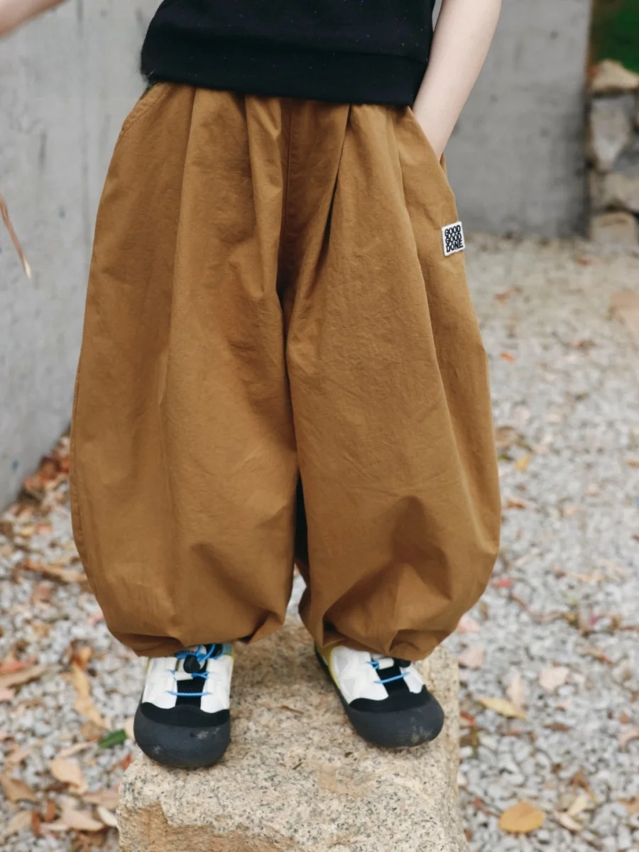 Loose Cotton Sports Pants for Girls Outdoor Wear Summer New Style Face Clear Mountain Series Children's Clothing Harlan Pants