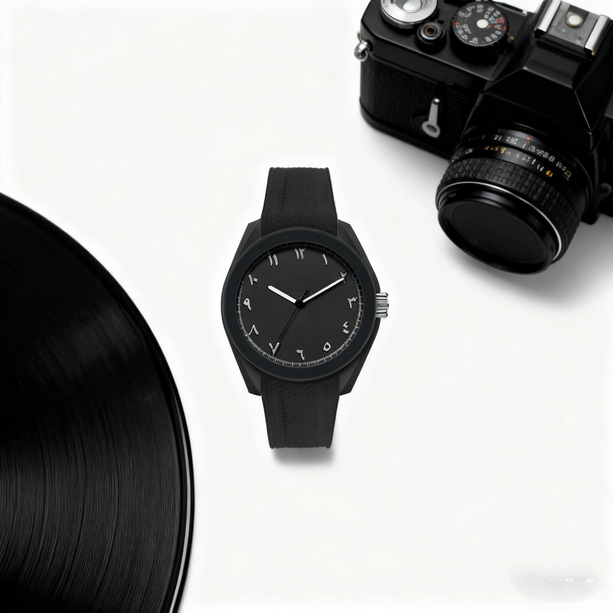 موضة 2026 نموذج ما قبل الإصدار ساعة كوارتز بسيطة متناسبة للرجال والنساء من السيليكون الأسود غير الرسمي للرجال والنساء