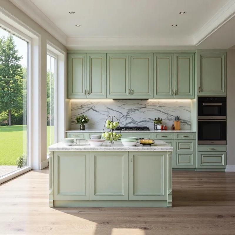 ^ Light Luxury Solid Wood Pine Modern Waterproof Multi-layer Panel Cabinet Stove Rock Plate Integrated Open Kitchen Sink