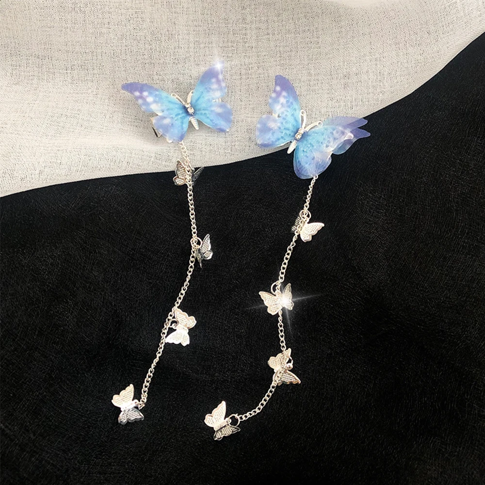 

1Pair Super Fairy Women Girls Children Butterfly Butterfly Hairpin Antique Hair Clip Hanfu Headdress Hair Accessories