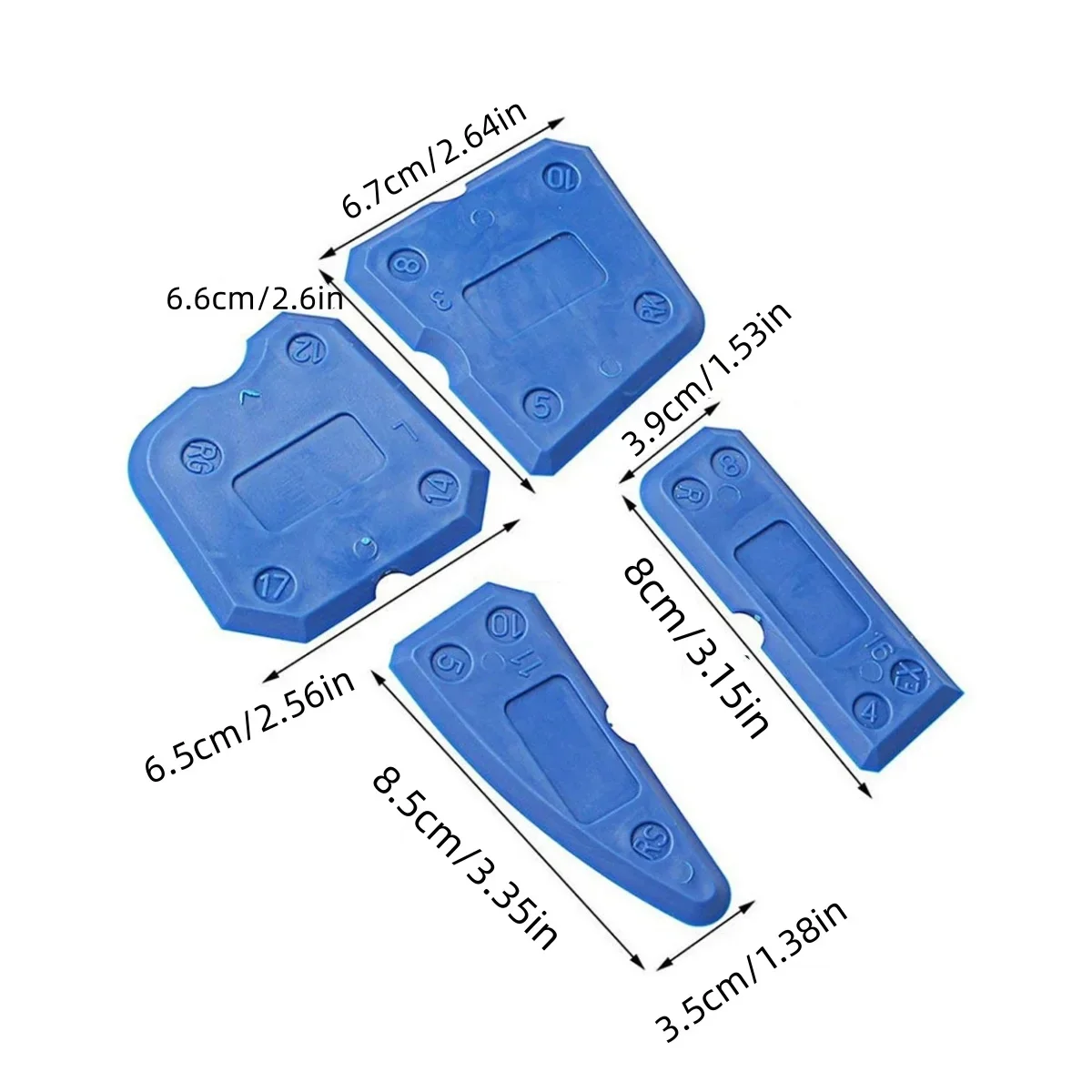 4pcs Caulking Tool Set Cement Scraper Sealant Remover for Shower Tile Grout Edge Removal Kitchen Bathroom Home Cleaning Spatula