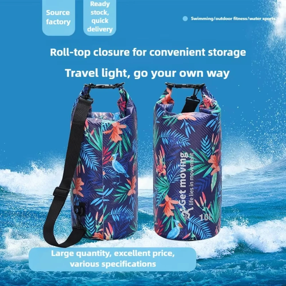 Digital Printing Waterproof Buckets Outdoor Travel Backpack Beach Seaside Water Park Bucket Bag for Women Men Printed Waterproof