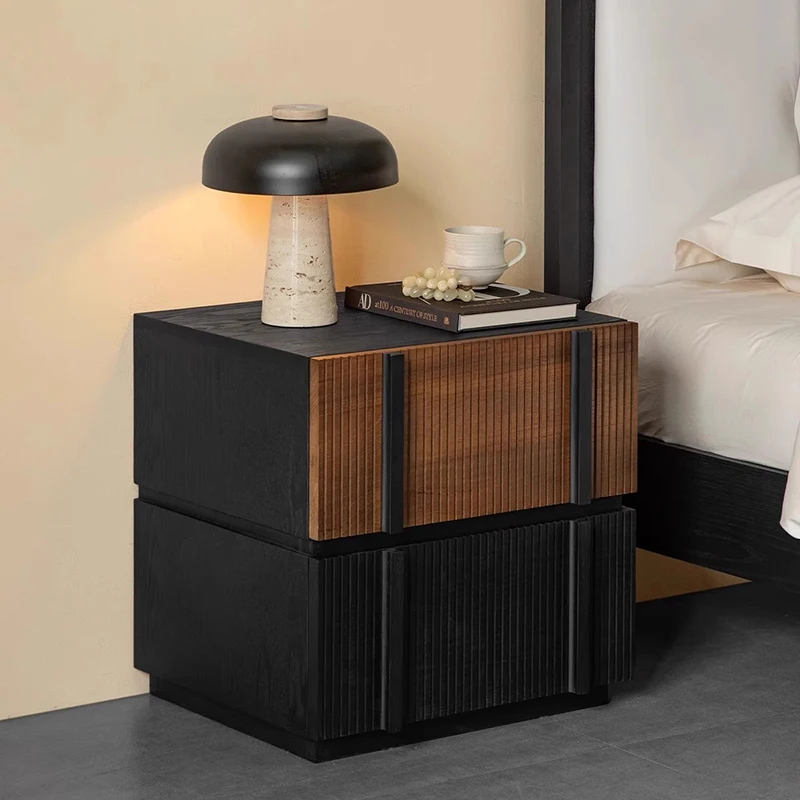 

For Chinese Trendy Nightstand Bedroom Organizer Drawer Unique Vintage Nightstand Rustic Premium Armarios Salón Furniture Home