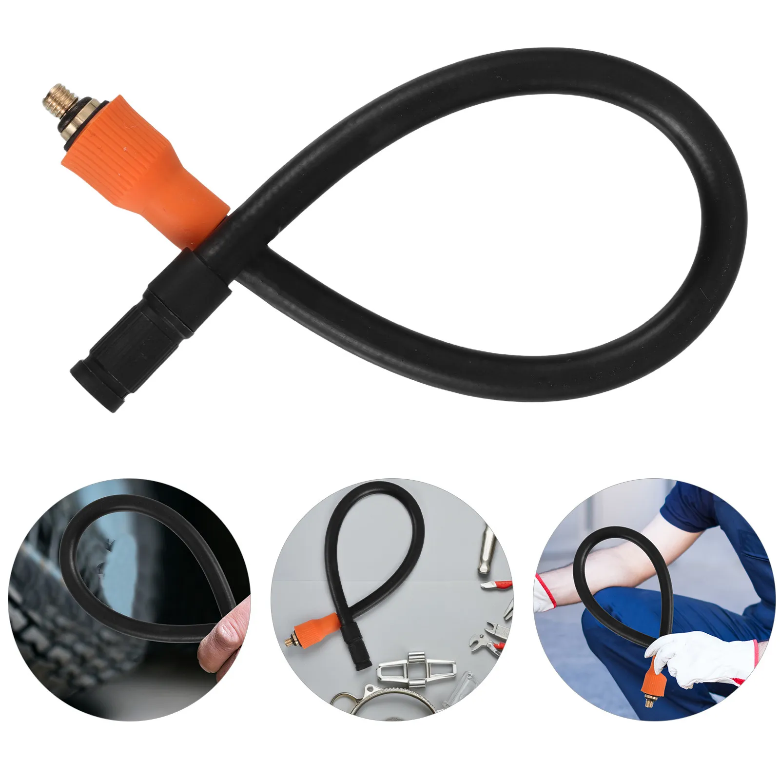 

Tire Inflation Hose M6 Screw Connection Heat-Resistant Protective Sleeve for Bicycle Motorcycle Electric Car Tire Pump Extension