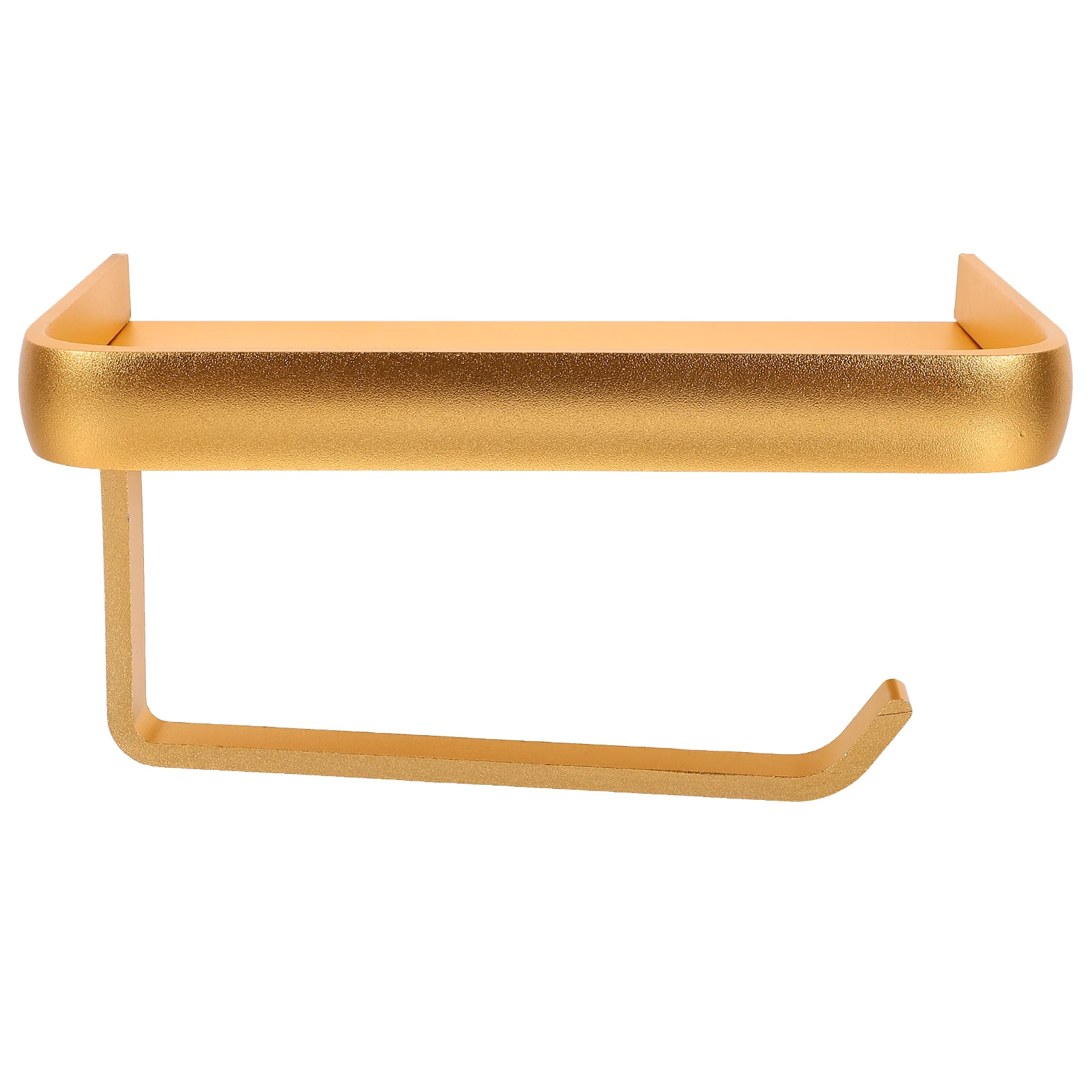 

Wall Mounted Toilet Paper Holder Bathroom Napkin Rack Gold Aluminum No Punching Cell Phone Kitchen ganizer Multipurpose Roll