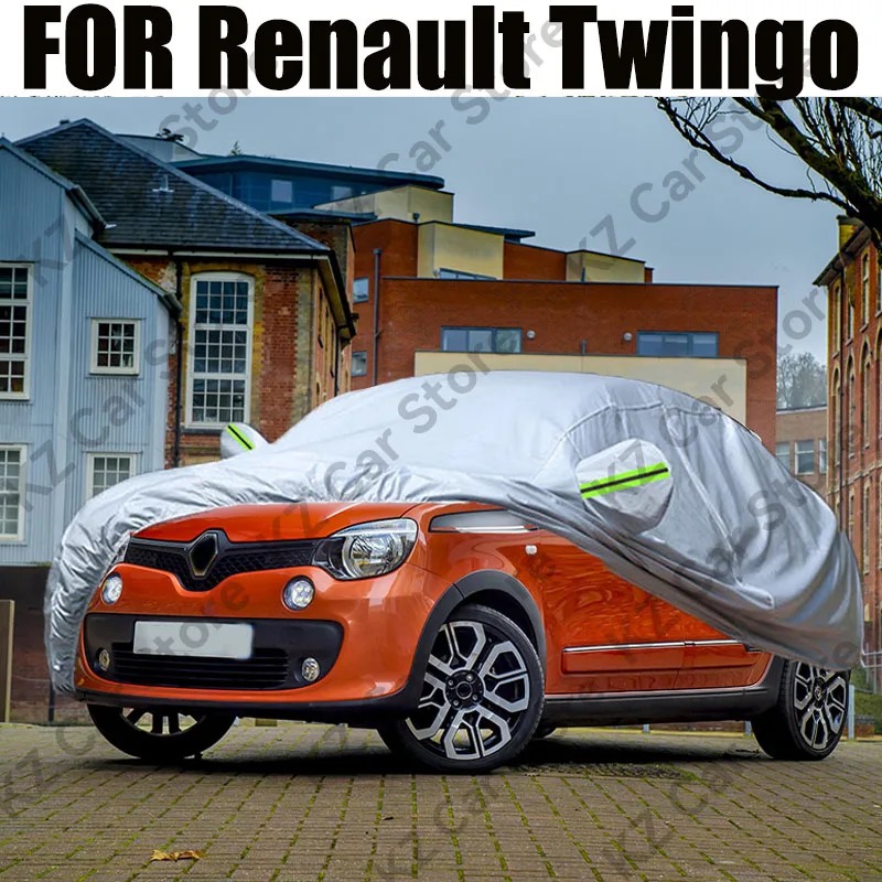 

Автомобильный чехол для Renault Twingo Auto, уличный анти-УФ-солнцезащитный козырек, защита от снега, дождя, пыли, ветрозащитный чехол