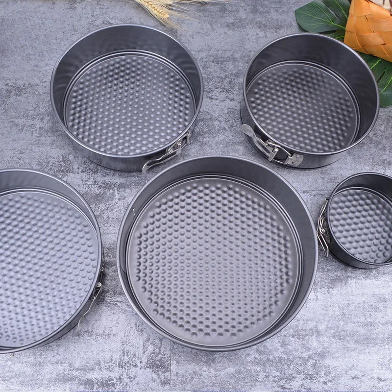 Removable Bottom Non-Stick Metal Bake Mould Round Cake Pan Bakeware  Carbon Steel Cakes Molds Kitchen Accessories