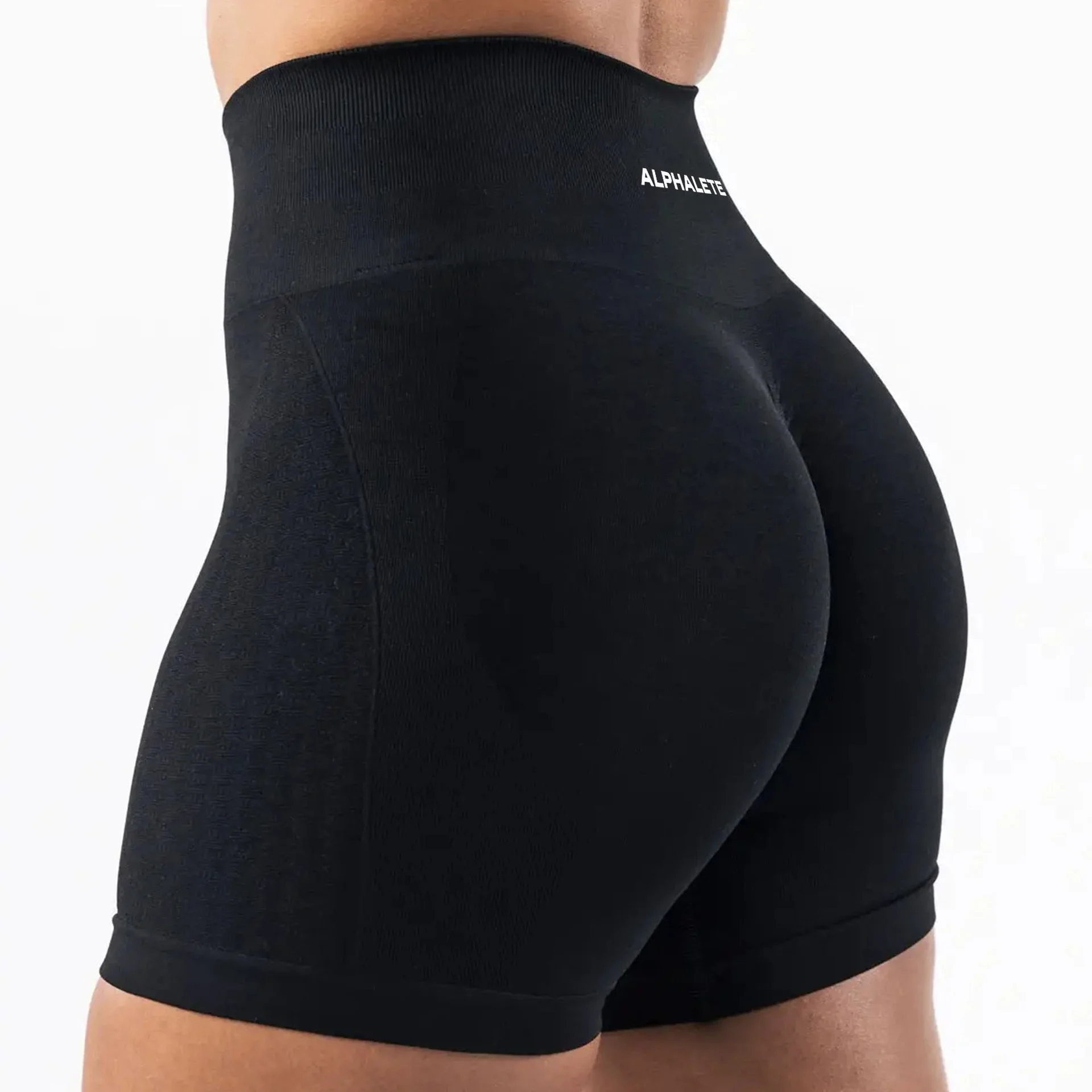 

Женские брюки для йоги с высокой талией ALS, спортивные леггинсы три четверти, шорты для фитнеса на открытой ноге