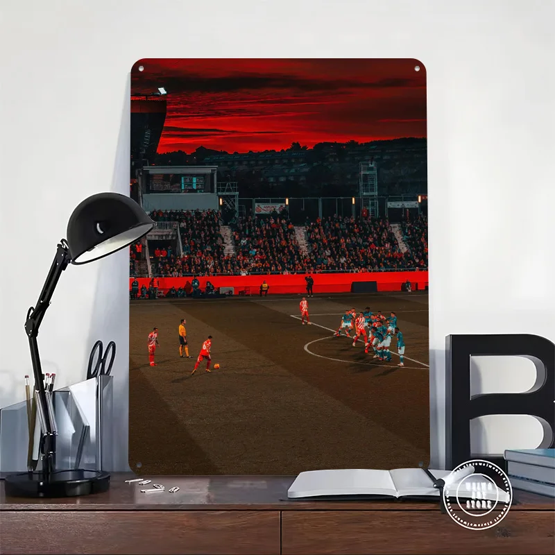 Football Free Kick Poster Customized Vintage Metal Signs Wall Art Retro Tin Plaque for Room Accessories Home Decorations House