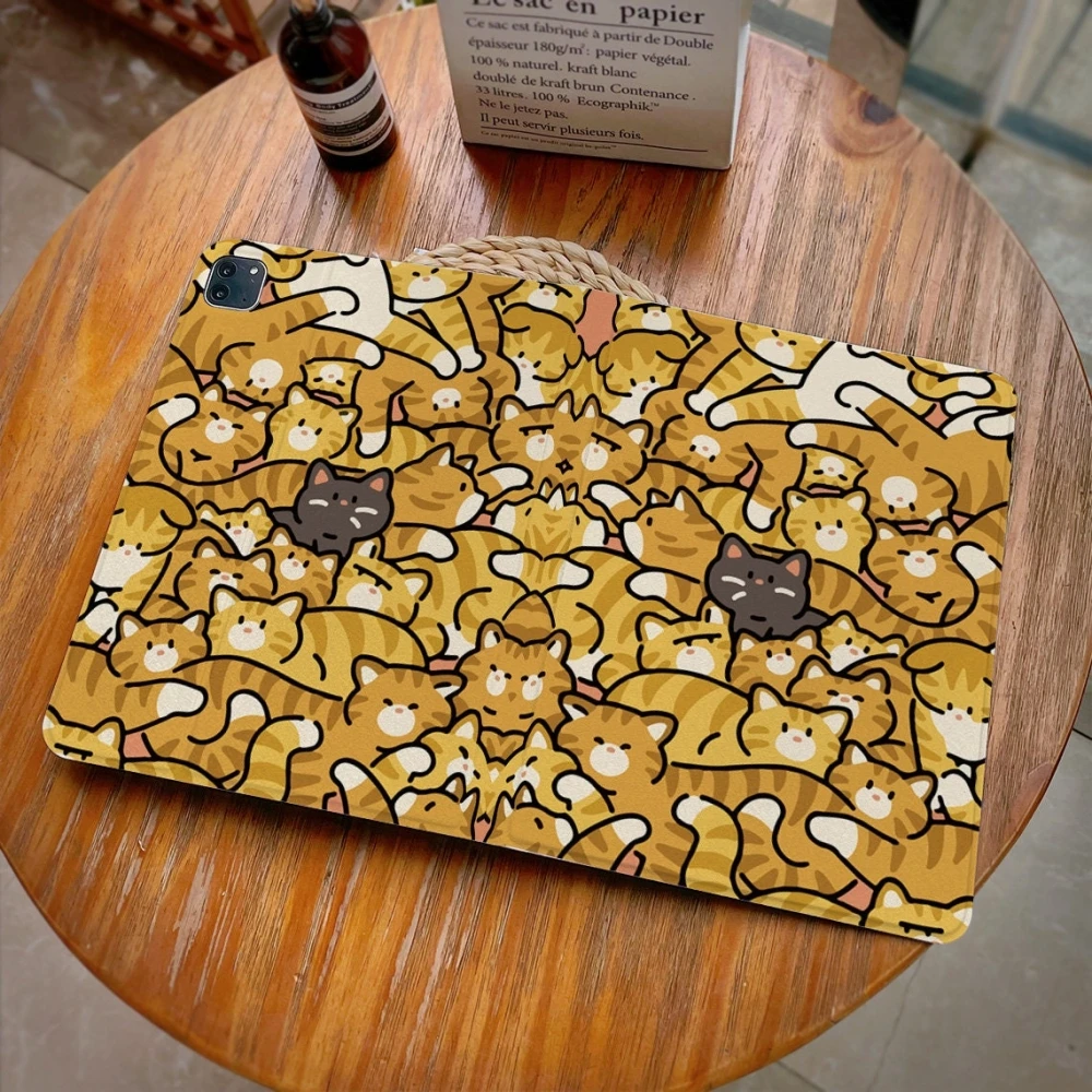 Voor Ipad Air 2 4 10.9 3 Smart Case Voor Nieuwe Ipad 10.2 Pro 10.5 11 2021 9.7 Mini 6 4 Met Potloodhouder Kattenleren Funda Hoes