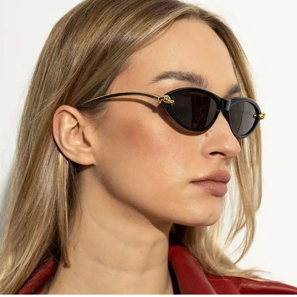 2026 Trendige Cat-Eye-Sonnenbrille für Damen – Luxuriöse Outdoor-Sonnenbrille mit UV-Schutz im Punk-Vintage-Stil – Detail 1
