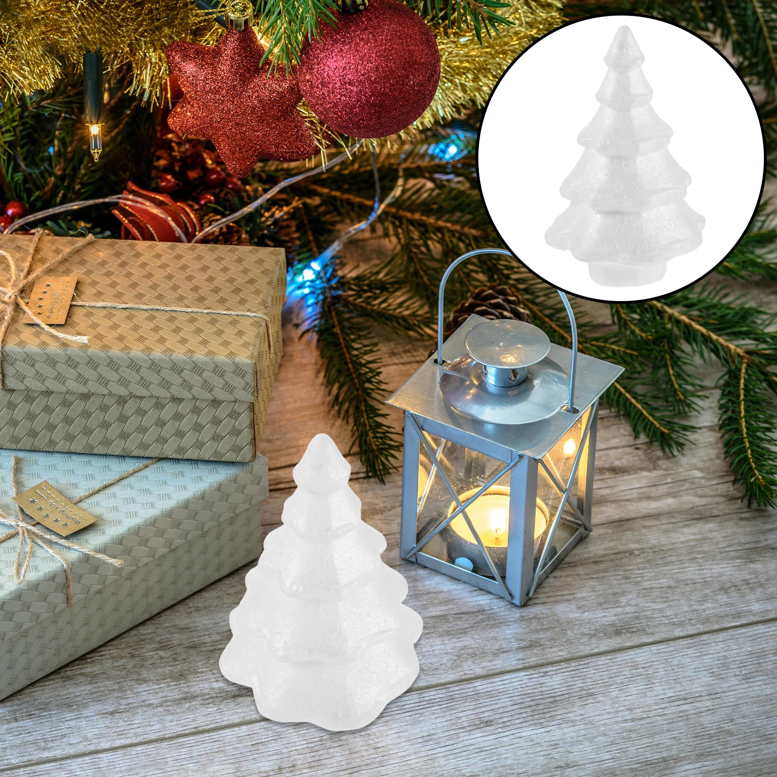 

10Pcs Foam Christmas Tree Solid White Polystyrene Cone 150Mm DIY Craft Blank Table Decoration Foam Christmas Tree