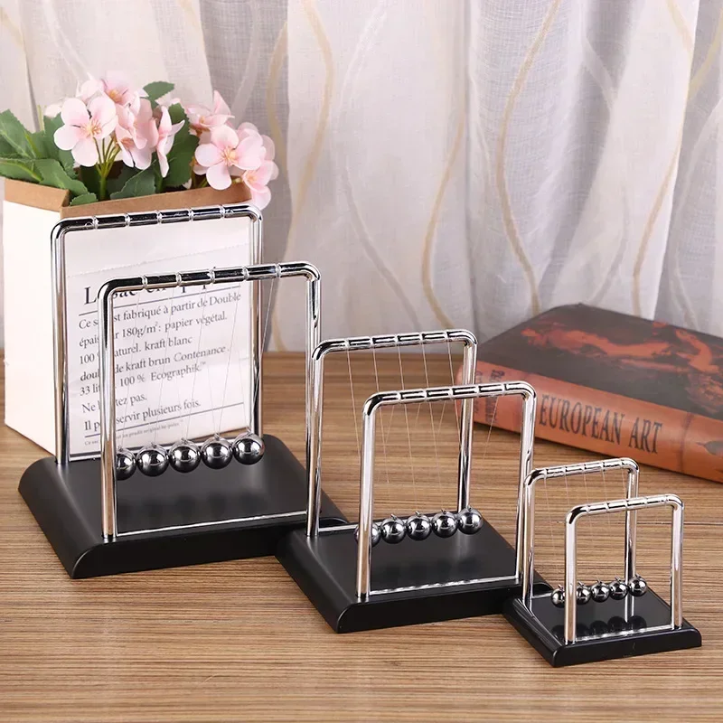 Metal Pendulum Ball Desk Table Decor Physics Science Pendulum Newton Ball Steel Balance Ball Newton's Cradle