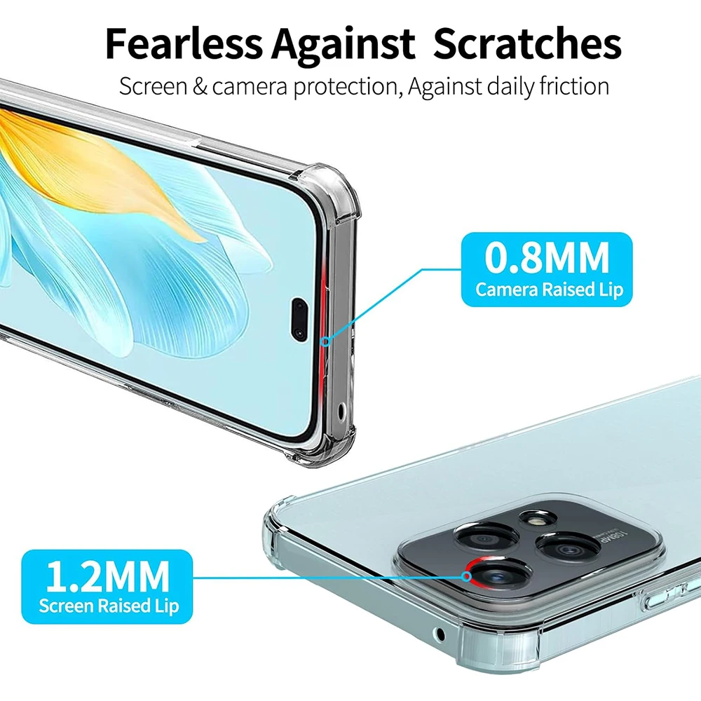 Luxury Original Silicone Soft Case For Huawei Honor 200 90 70 50 Pro Lite 5G Shockproof Clear Cover Transparent TPU Shell Coque