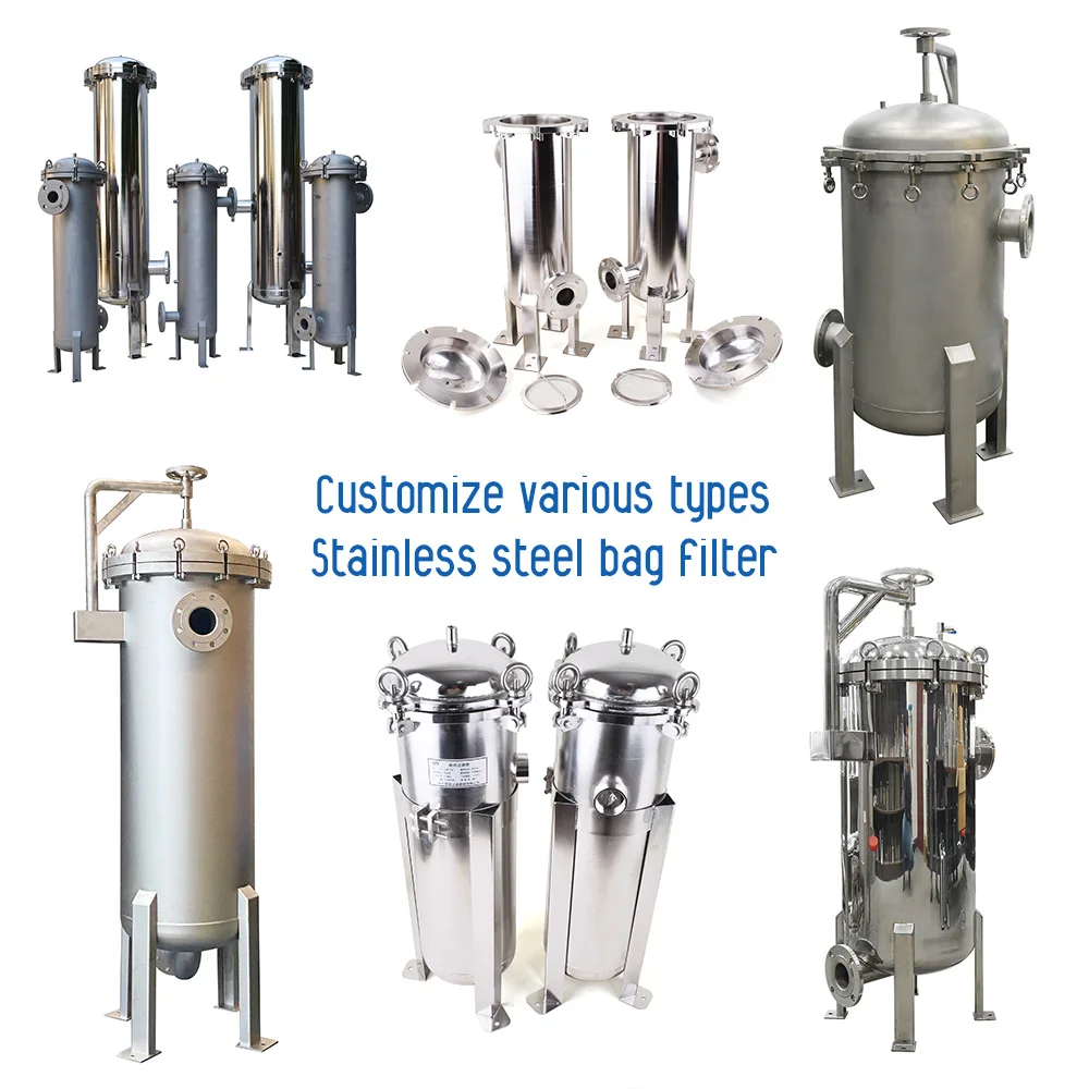 Sterile Filter 20 Inch Industry Water 316l Stainless Steel Bag Filter Housing Industry Dedusting Bag Filter for Liquid