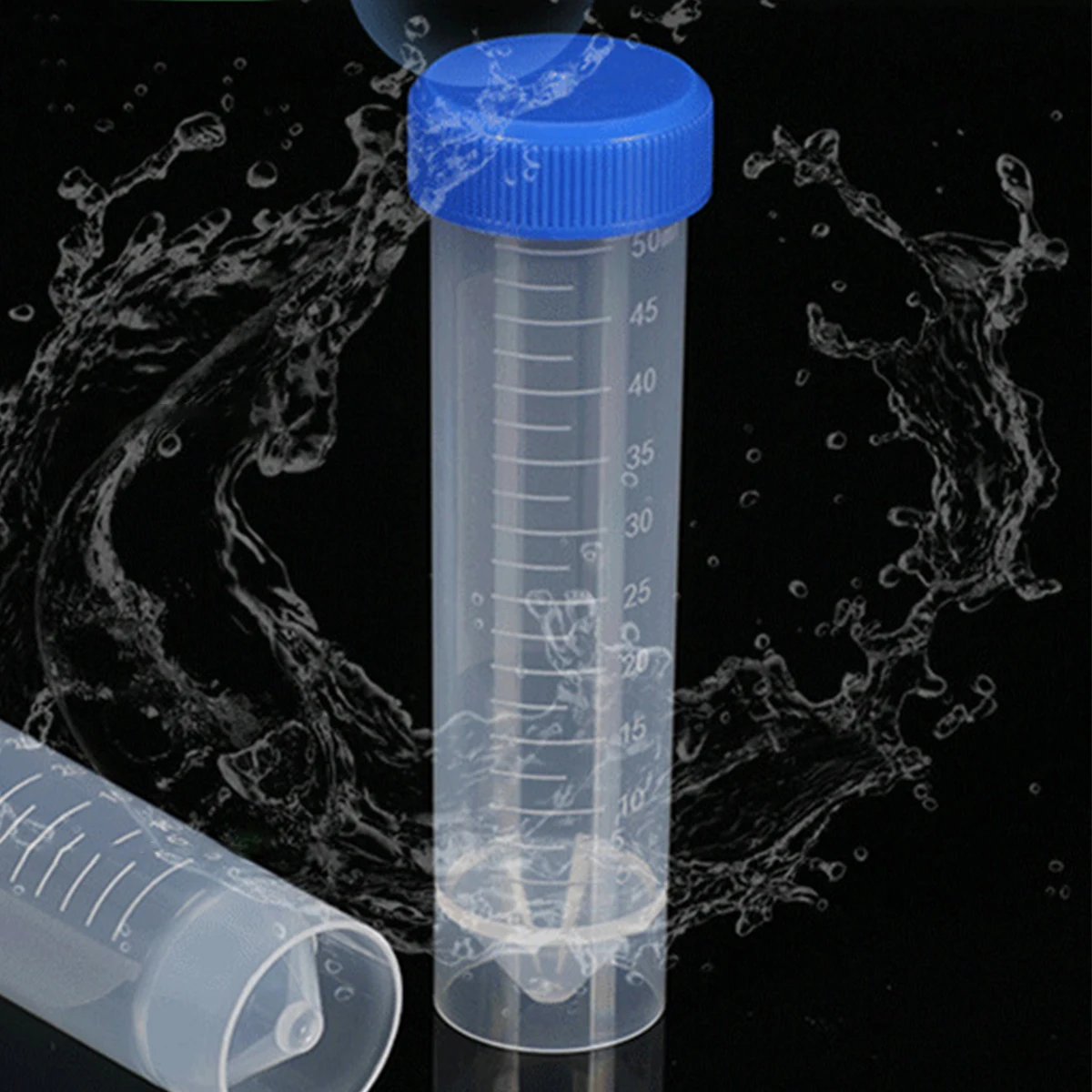 

10Pcs New 50ml Screw Cap Flat Bottom Centrifuge Tube Plastic Centrifugal Tubes with Scale Free-standing Laboratory Supplies