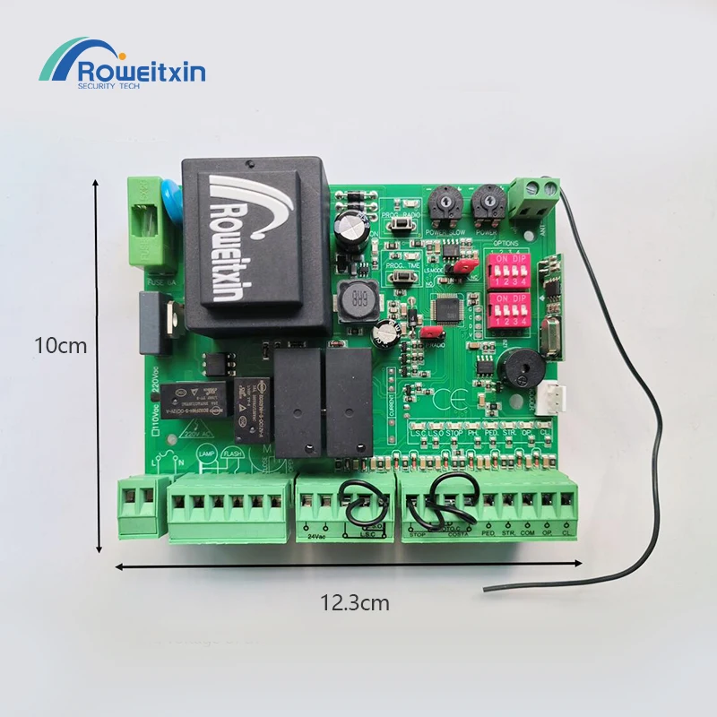 Gate motor controller circuit board  universal electronic card for sliding gate opener 220v AC model 433.92Mhz