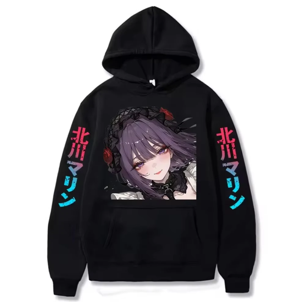 My Dress-Up Darling Marin Kitagawa Hoodie, Unisex Print Long Sleeve Loose Retro Street Style Top T-shirt