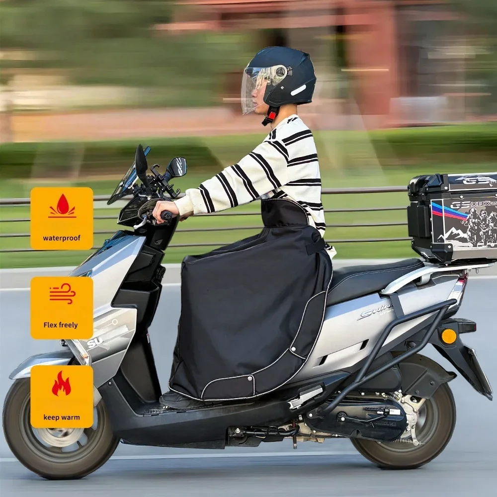 

Зимний чехол для мотоцикла, чехлы для ног скутера, защита от дождя и ветра, холода, теплое одеяло, водонепроницаемый фартук, грелки для лобового стекла, одеяло