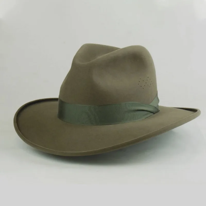 

Wool Fedora Hat with Ribbon Decoration, Fashionable Wool Jazz Hat, Pure Wool Felt Hat