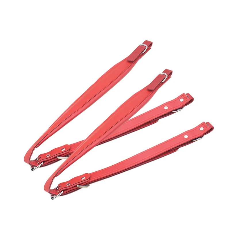 

1 Set Leather Accordion Strap 16 Bass-120 Bass Accordion Universal Shoulder Strap Waterproof Adjustable (Red)