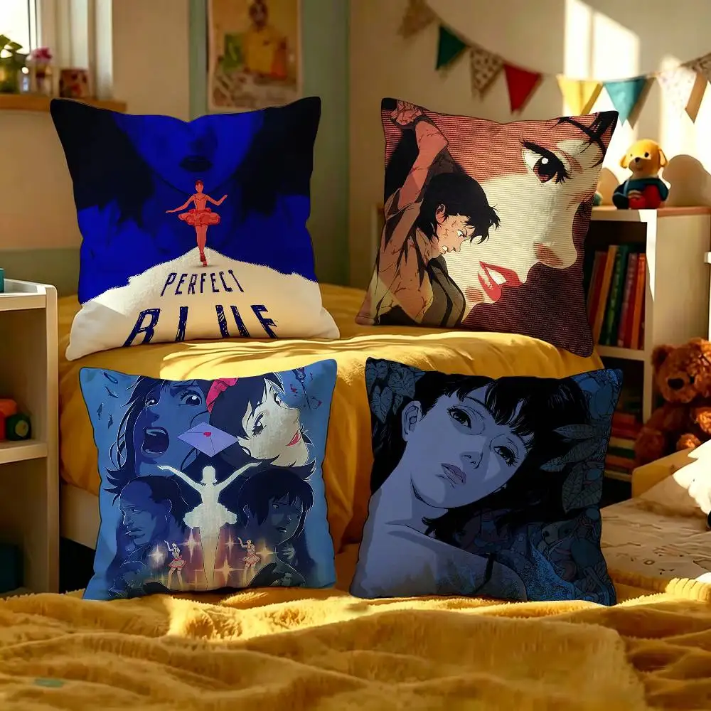 Anime P-Perfect B-Blue Cushion Cover Car Throw Pillow Case For Sofa Car Christmas Gift 40x40cm 45x45cm