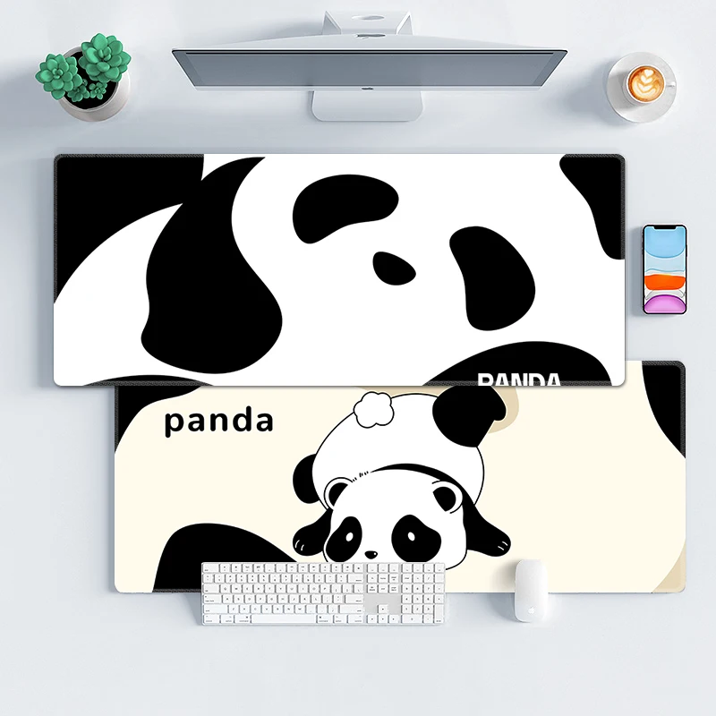 

Black and White Panda Mouse Pad Large Computer Gaming Accessories MousePads Desk Mats Carpet Anti-slip Laptop Soft Pad Mouse Mat