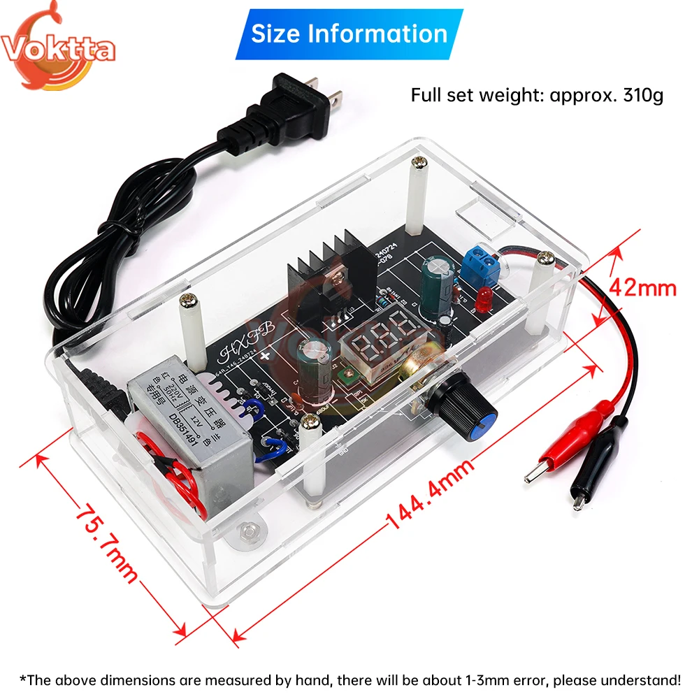 DIY Kit LM317 Adjustable Step-down Stabilized Power Supply 110V 220V to 1.25V-12.5V Voltage Regulator PCB Board Electronic kits