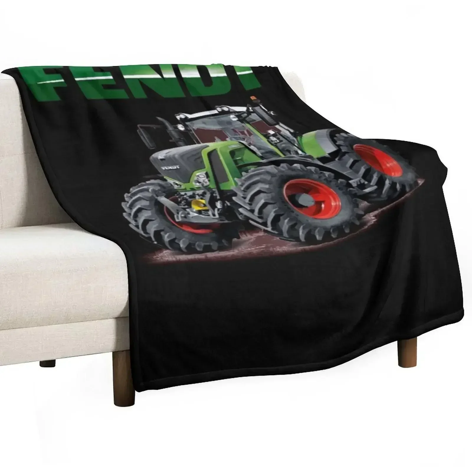Fendt German Tractors Throw Blanket Plaid on the sofa funny gift Flannel Fabric Decorative Throw Vintage Designers Blankets