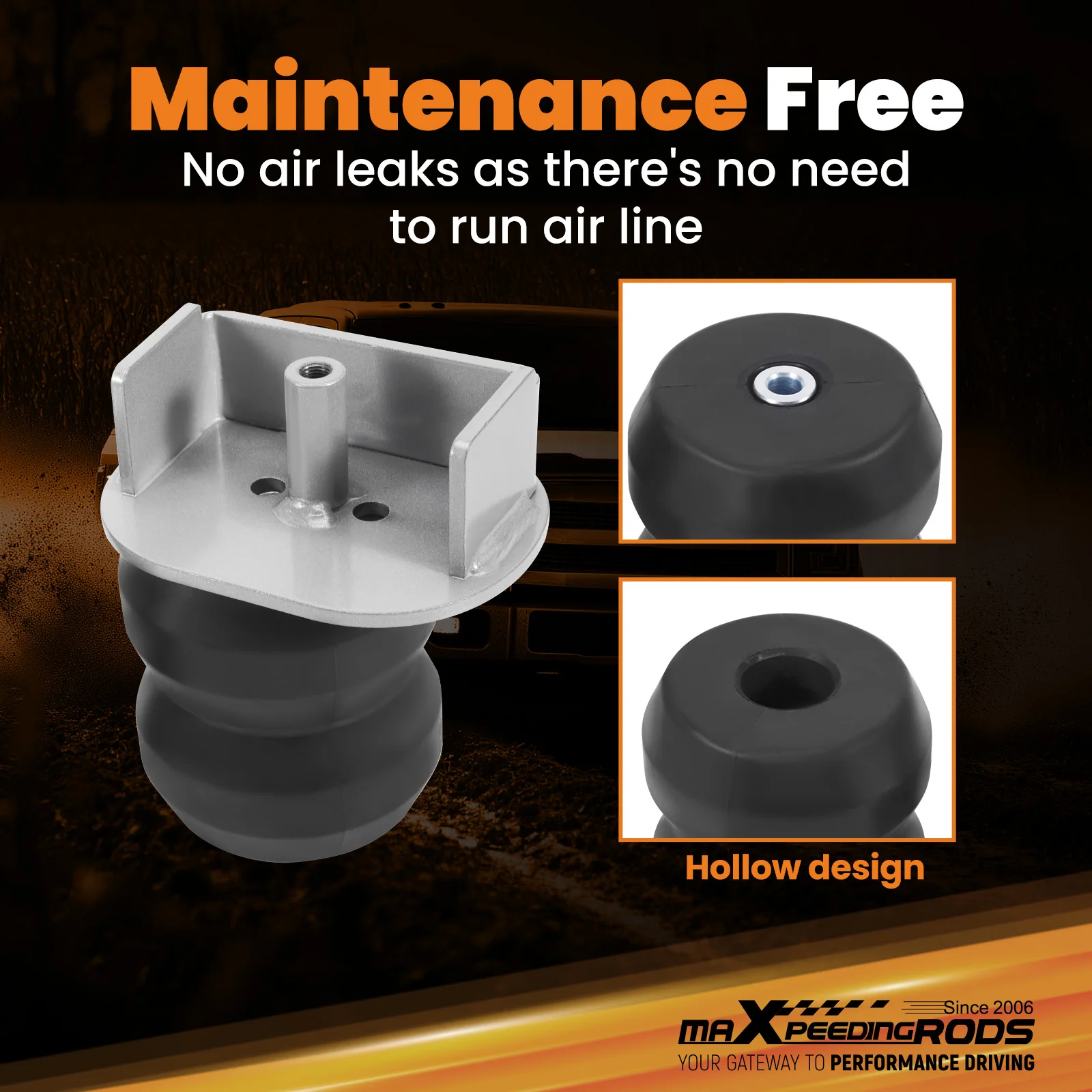 

Rear Suspension Helper Spring Kit 8600lbs For Ford F-250 Super Duty 6.7L 2011-16