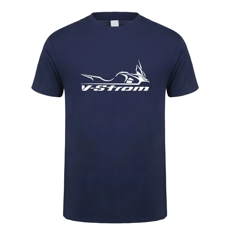 

2025 V Strom T Shirt Summer Short Sleeve Cotton T-shirt Mans Tshirt Streetwear Motorcycle Graphics Tops Tee