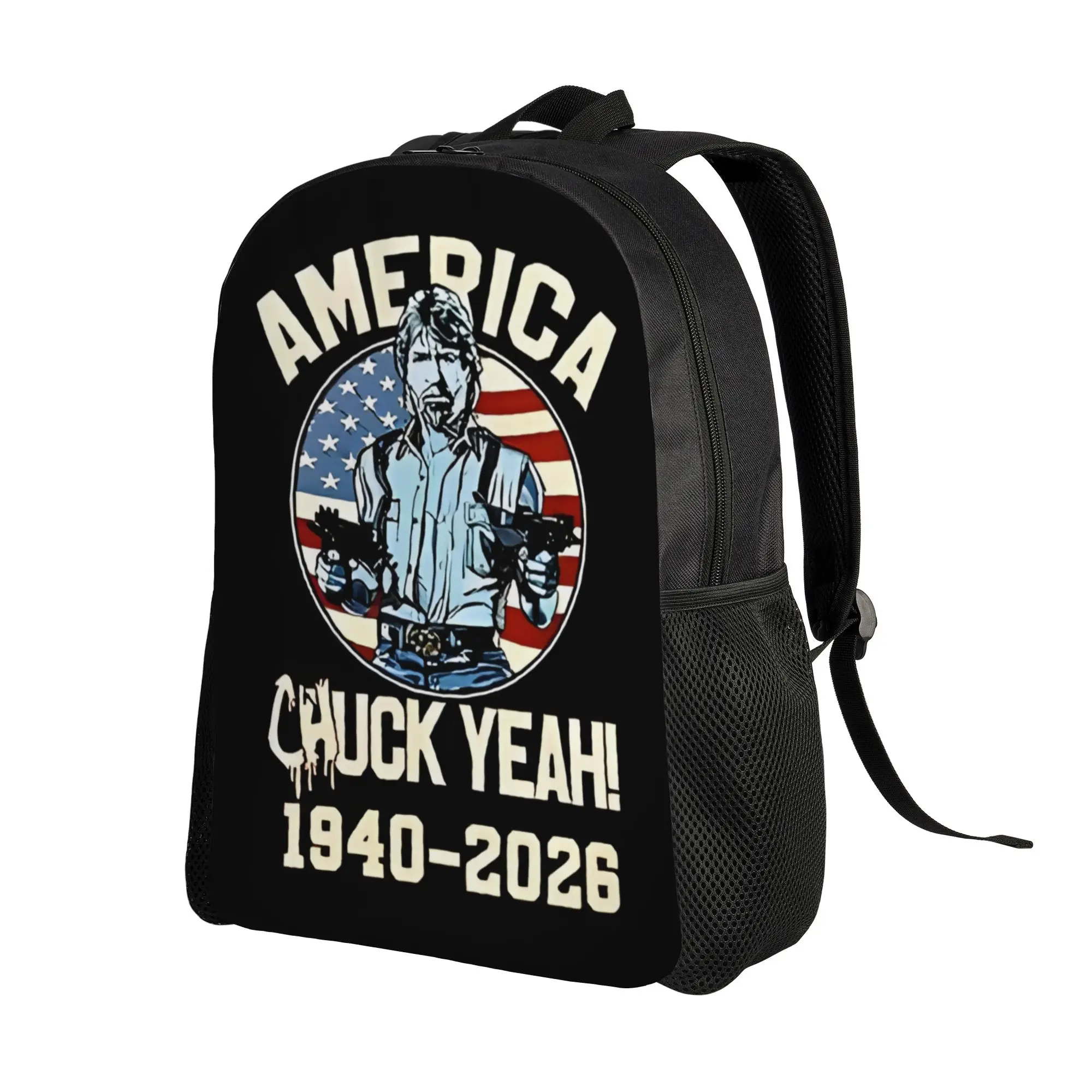 Back to school season Good Quality RIP Chuck Norris 1940 2026 Storage Bag Chuck Norris For Men Women Book Pack Backpack