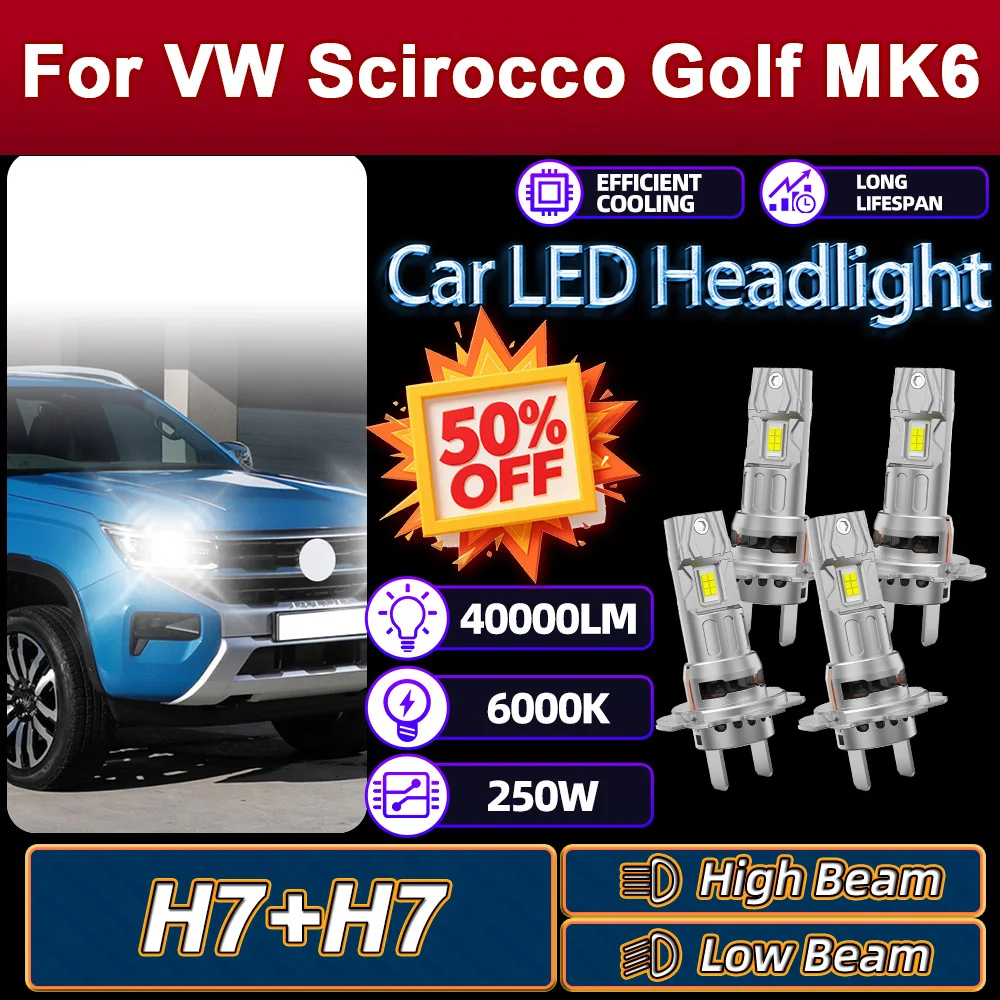 

Для VW Scirocco 2008-2015 2016 2017 Golf MK6 2010 2011 2012 2013 2014 H7 Фара дальнего ближнего света 250 Вт Легко установить мини-светильник