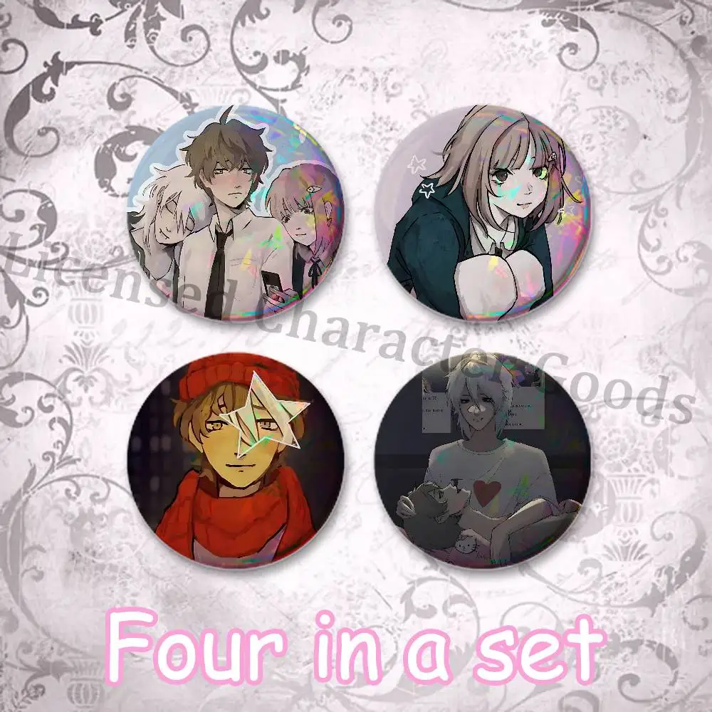 The Promise of Hope 75mm Large Tin Badge 3 Inch Holographic Baji for Ita-Bag Centerpiece 4-Piece Set