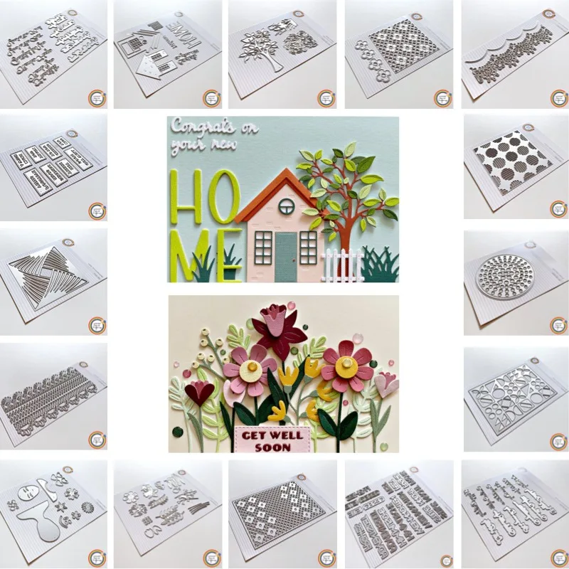 

Трафарет для вырезания с цветочным узором и решеткой, для скрапбукинга, декора дневников, тиснения, DIY открыток, 2026