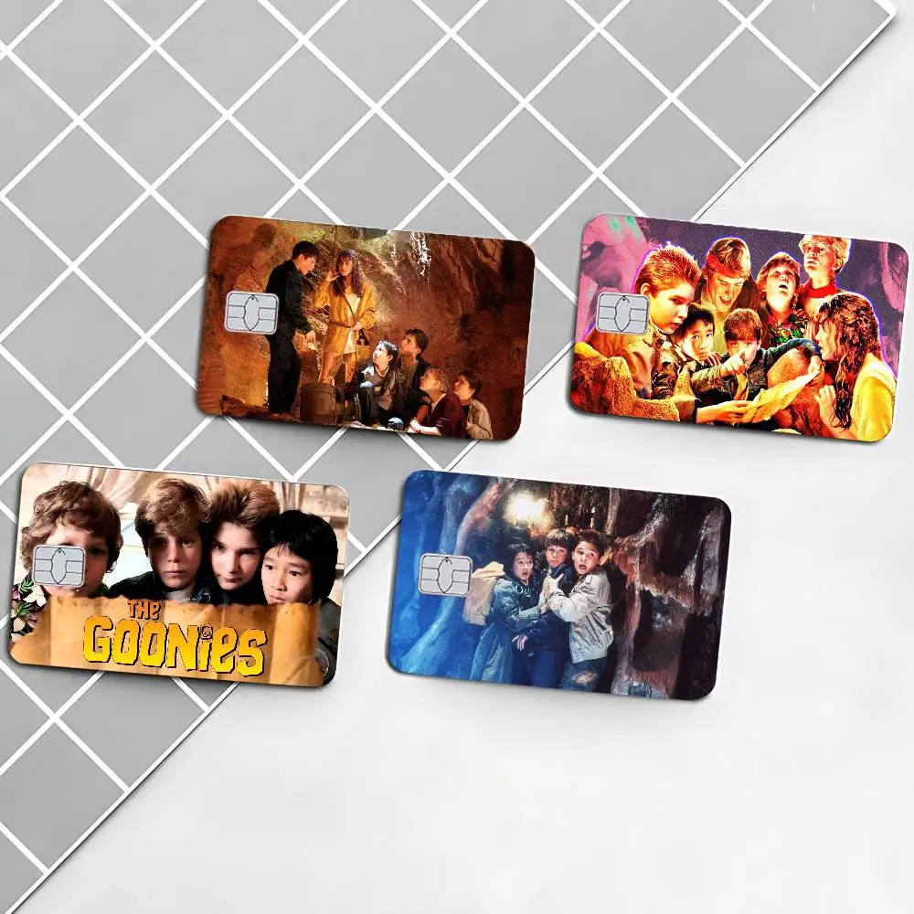 Classic Moives The Goonies Fashion Matte Gold Silver Black Matte Film Skin Sticker Tape For Bank Credit Debit Card