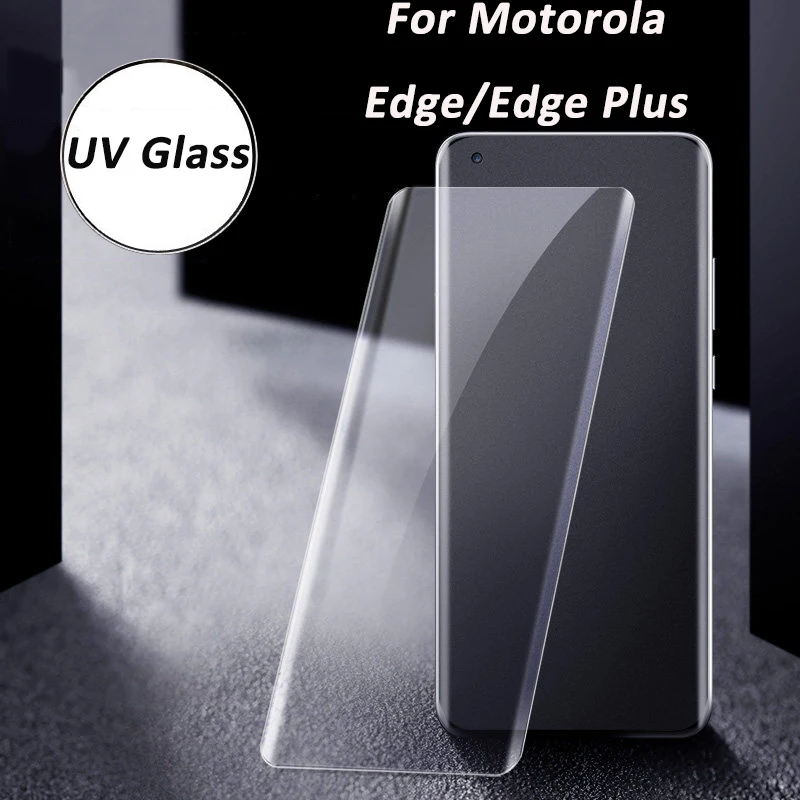 

Для Motorola Edge Plus УФ жидкая защита экрана 3D полное покрытие закаленное стекло для Moto Edge Plus полностью клейкая защитная пленка