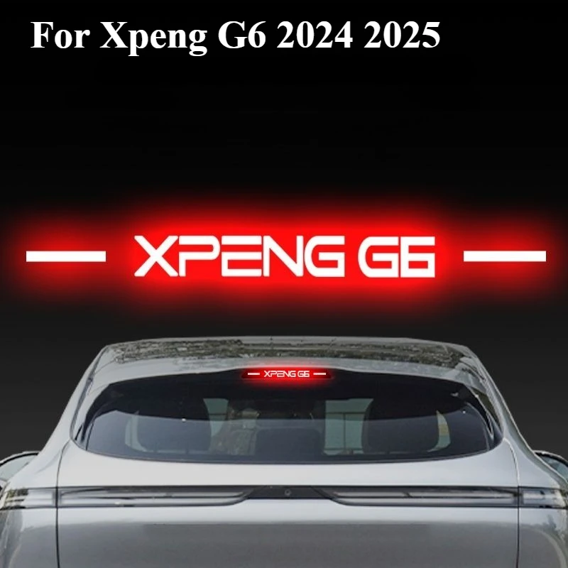 

For Xpeng G6 2024 2025 Xiaopeng G6 metal Brake light decorative sticker Car tail light special modification accessory