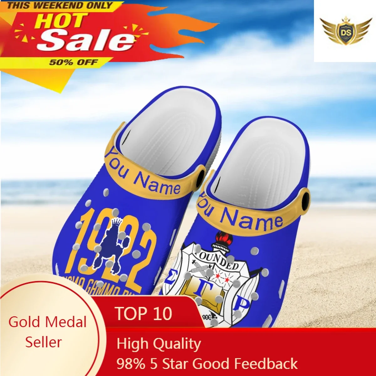 

Fashion Women's Summer Clogs Hot Sigma Gamma Rho Sorority Custom Name Sandals Men's Outdoor Slippers Garden Clogs