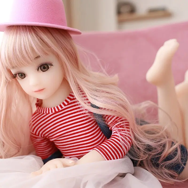 دمى BJD مقاس 65 سم دمية سيليكون حقيقية آسيوية مع شخصيات عمل هيكل عظمي معدني