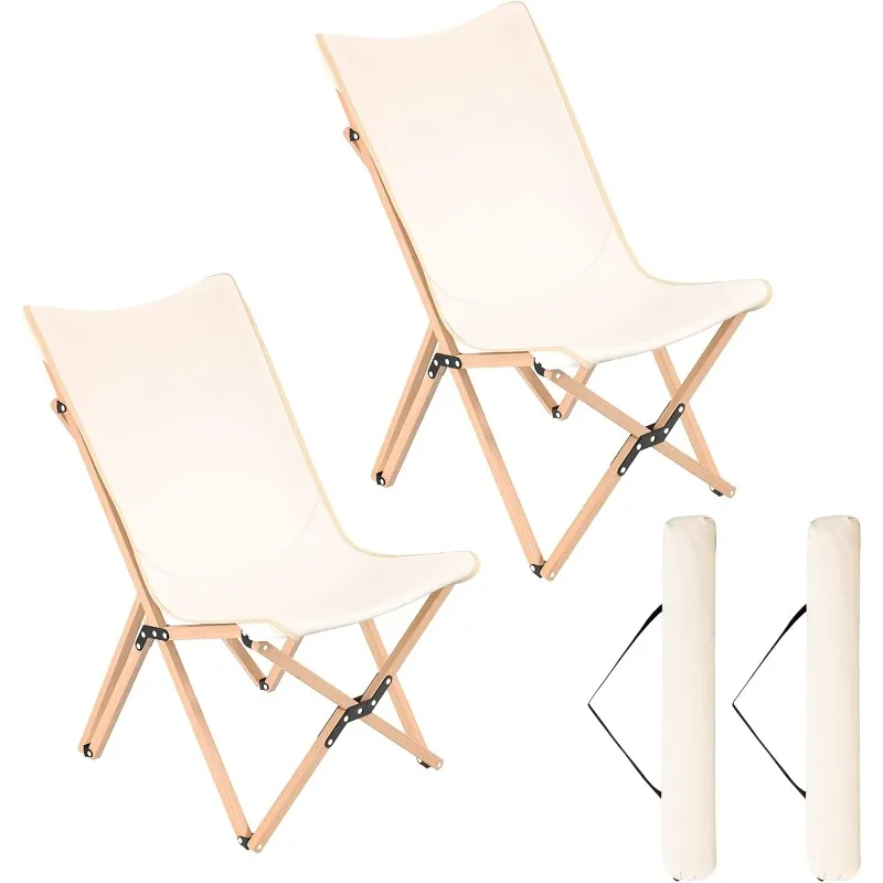 

Giantex Camping Chairs 2 Pack, Folding Beach Chairs for 330lbs, Outdoor Butterfly Chair, Portable Lawn Chairs