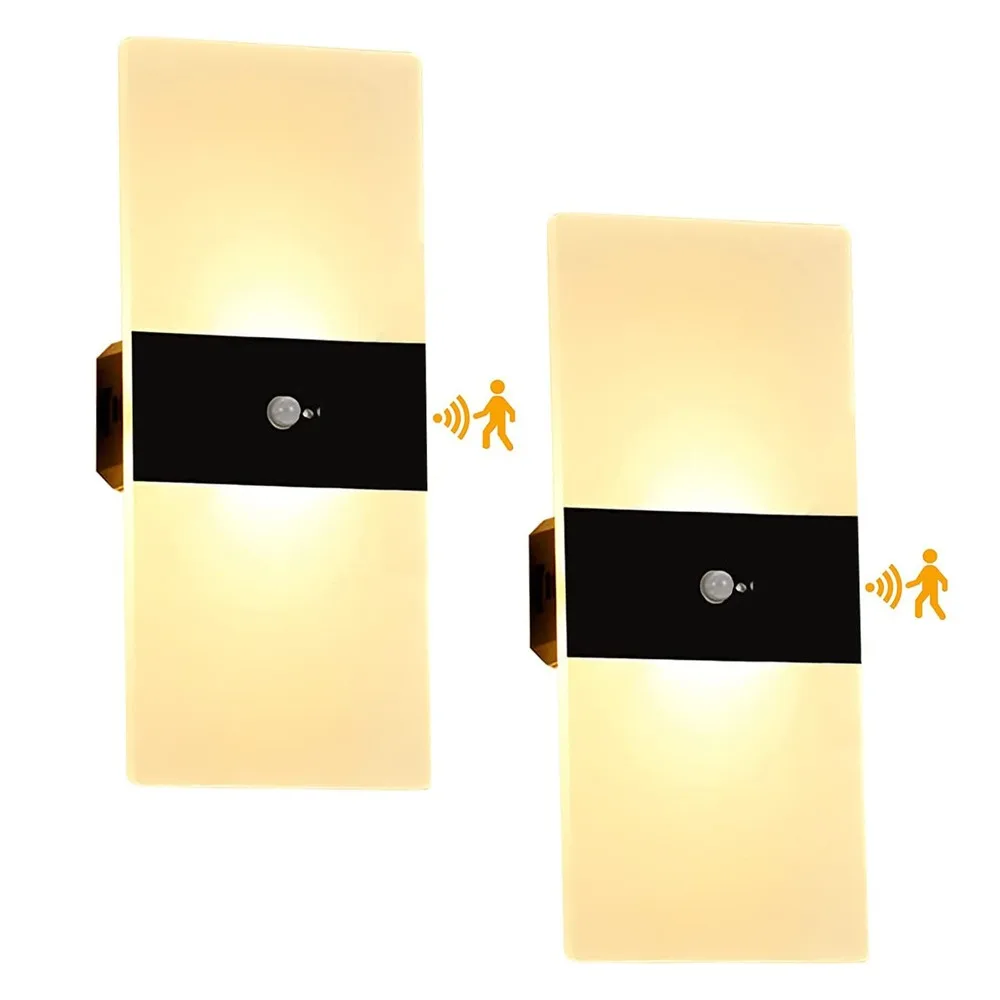 Indoor Magnetic Mounted Rechargeable Touch or PIR Motion Sensor Night Light Decorative LED Sconce Bedside Wall Lamp