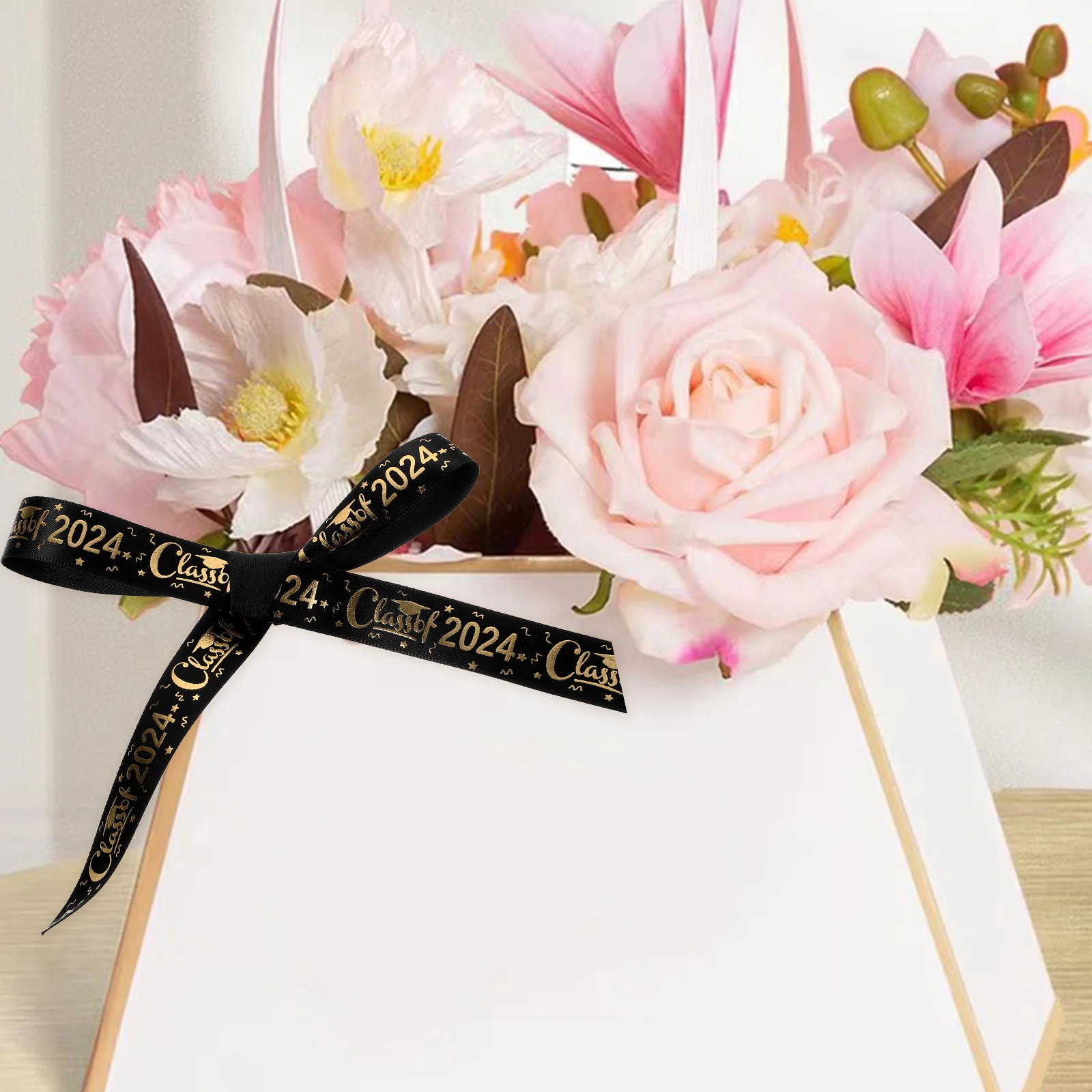 

2024 Graduation Gift Wrapping Ribbon 2cmx9m Polyester Satin Ribbon for Decorations Packaging Crafts Party Favors