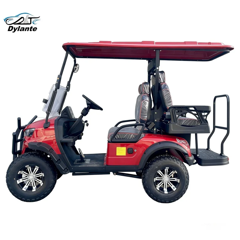

Electric 2 4 Seats Golf Cart Sightseeing Bus 48V 60V 3.5kw 4KW AC Motor with Off Road Tyres Golf Buggy Electric