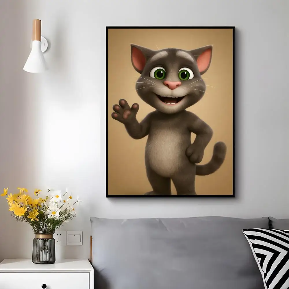 Virtual Pet T-Talking Tom Cat Poster Modern Luxury Wall Poster Home Decor Space Enhancer