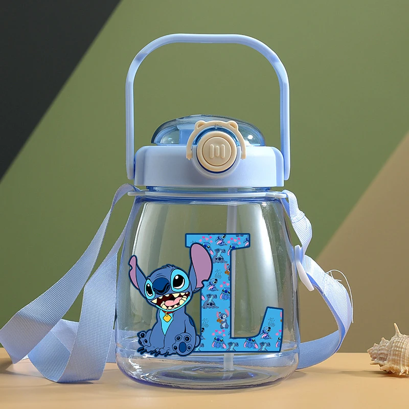 

Stitch Disney 1300ML Water Bottle Kids Anime Cup with Straw New Outdoor Sport Travel Portable Kettle School Office Home Mug Gift