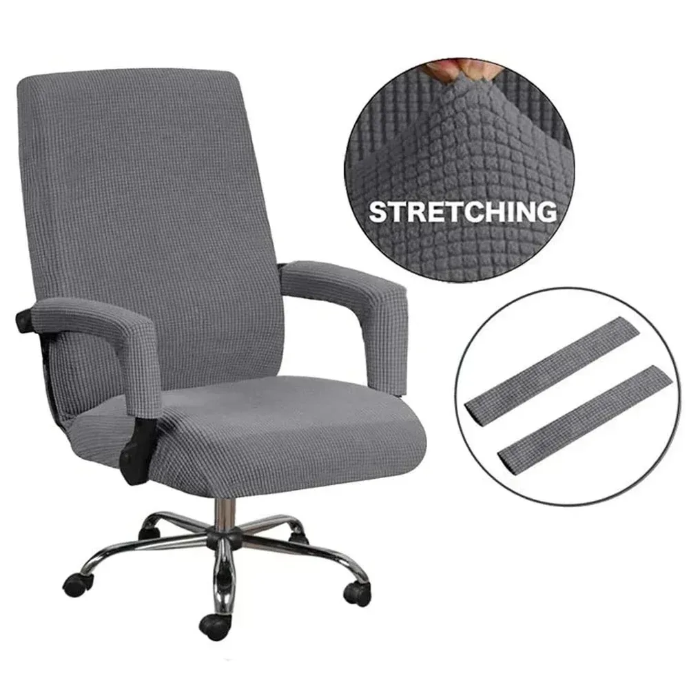 1pc Stretchable Computer Chair Cover Modern Slipcovers Office Chair Case Armrest Dust Cover Removable Anti-dirty Chairs Slipcove